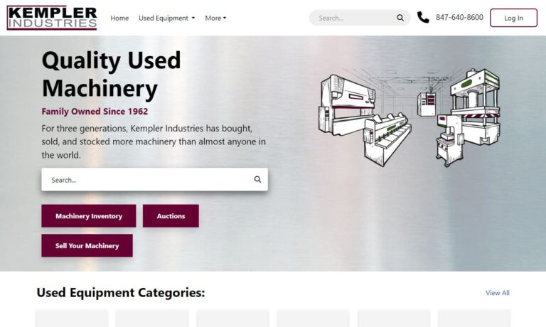 Kempler Industries Hydraulic Press & Used Machinery